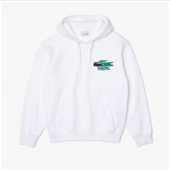 Lacoste Other - LAST ONE‼️Lacoste Unisex Loose Fit Organic Cotton Hoodie SH9881-00 White